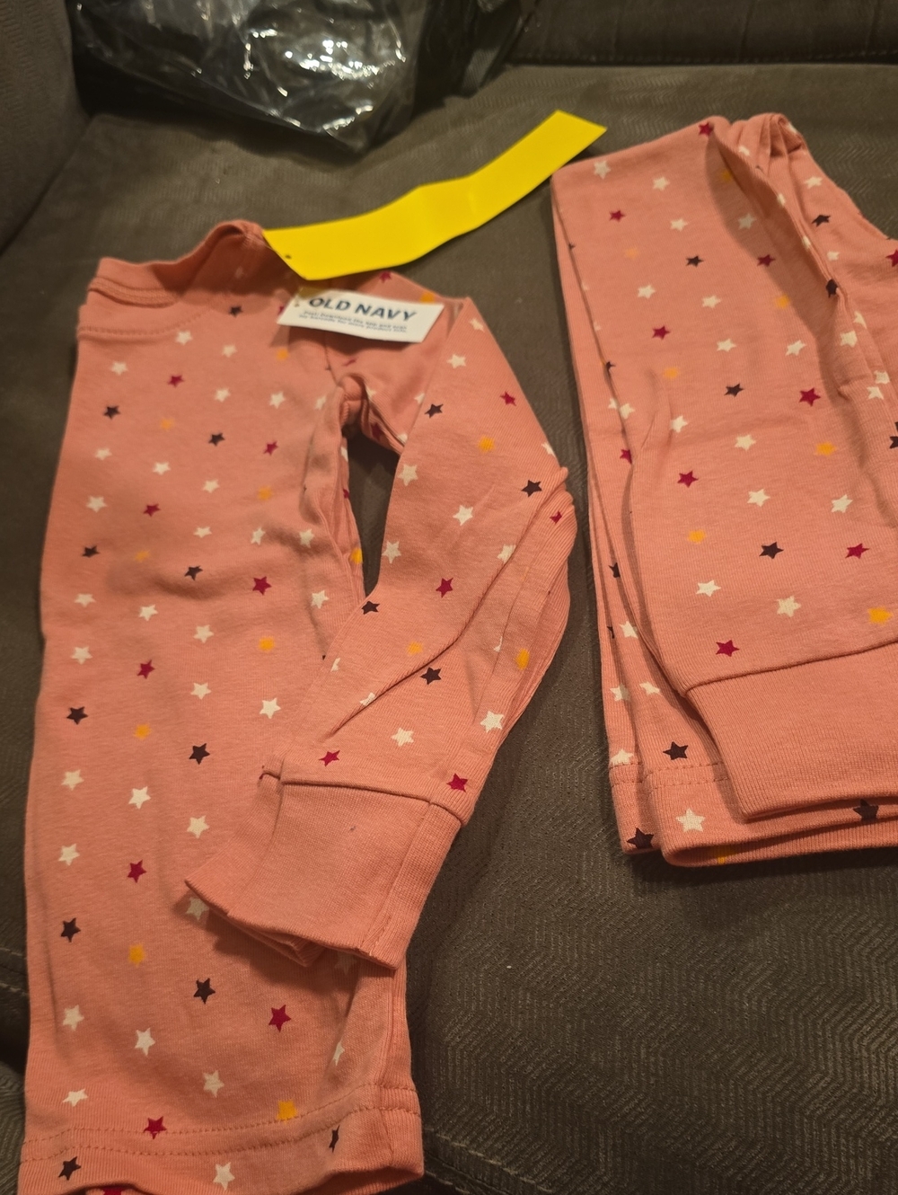 Old Navy Pink Star-Print Kids Pajama Set with Multicolor Stars